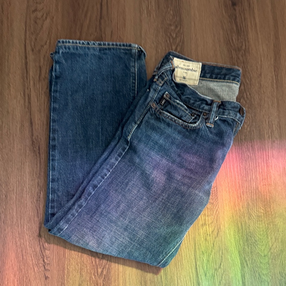Abercrombie & Fitch Indigo Kids Jeans with Faint Purple Wash